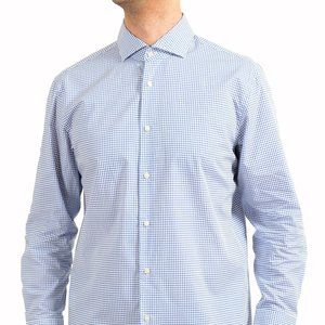 Hugo Boss Men's "Mark US" Sharp Fit Multi-Color Plaid Long Sleeve Dress Shirt